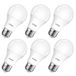 LVWIT LED BULB E27 8W, 60W GLOW, 6500K KOUD WIT, 806LM, SET VAN 6, NIET DIMMABLE