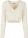 Urban Classics Cropped Feather Cardigan Dames XL Ivoor