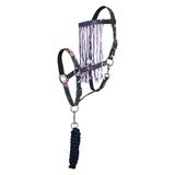 Imperial Riding Halsterset met breiwerk en vliegenfranjes, robuuste nylon holster met gesp, klittenbandsluiting en snap-haak, comfortabel en onderhoudsvriendelijk, Pixie Dust AOP, Full