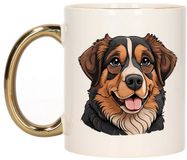 Bellatio Decorations Cadeau mok voor honden liefhebbers - Benner Sennenhond - goud - Cartoon - keramiek - 300 ml