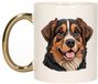 Bellatio Decorations Cadeau mok voor honden liefhebbers - Benner Sennenhond - goud - Cartoon - keramiek - 300 ml