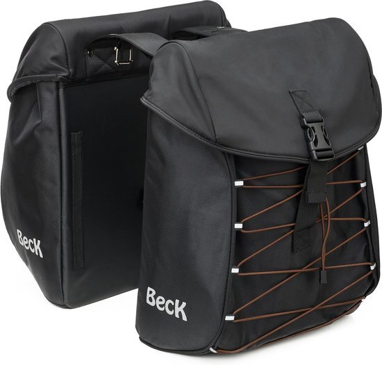 Beck Dubbele fietstas S.tar Zwart/Bruin 36L