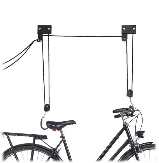 Relaxdays Fietslift Plafond - 57 kg - Universeel - Met Katrol