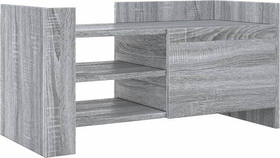 vidaXL Tv-meubel - 80x35x40 cm - Bewerkt Hout - Grijs Sonoma Eikenkleurig