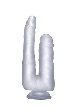 RealRock - Realistic Double Cock - 9 Inch - Translucent