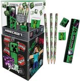 Kids Euroswan Minecraft Creeper Bureauaccessoires - Schoolset - 5 delig met potloden en liniaal