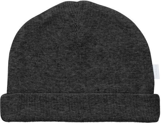 Noppies U Hat Rib Nevel Unisex Muts Maat PREM - Cafe Au Lait Melange