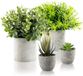Ibenzoa® Set van 4 Kunstplanten met Realistisch Uiterlijk voor Binnenhuisdecoratie en Kantoorinrichting