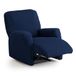 Maxifundas Elastische bankhoes voor relaxstoel, blauw, extra zacht, antislip en elastisch, model Inca