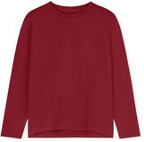 Schiesser Mix+Relax pyjamatop Dames Donkerrood Lange Mouw Katoen/Elastaan Maat S