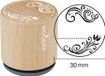 Woodies Houten stempel, d: 30 mm, h: 35 mm, Ornament, Bruin, 1 stuk