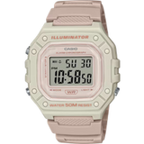 Casio W-218HC-4A2VDF Illuminator Digitaal Horloge - Beige & Roze Band