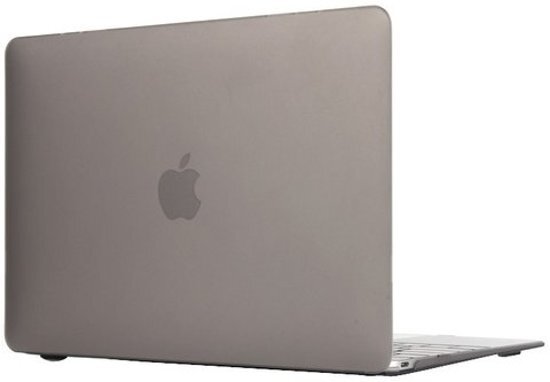 By Qubix Macbook 12 inch case van - Grijs - Macbook hoes Alleen geschikt voor Macbook 12 inch model nummer: A1534 zie onderzijde laptop - Eenvoudig te bevestigen macbook cover
