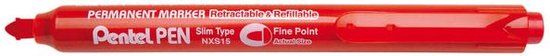 Pentel Viltstift NXS15 1mm Rood | 12 stuks