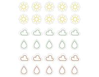 Dailylike Sticker weerpapier lijn 02 op vellen, diameter 10 mm, 4 vellen