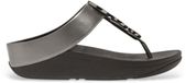 FitFlop Halo Bead-Circle Metallic Toe-Post Sandals ZWART - Women's Size 36