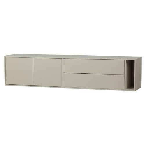 vtwonen Settle Down TV-meubel - Grenenhout - Dust - 45x200x44