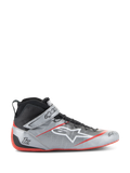Alpinestars Chaussures Tech-1 Z V3 FIA Argent Foncé Noir Rouge, Taille : 9
