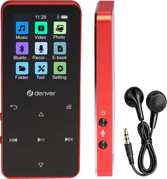 Denver MP1830R MP3/MP4 Speler - Rood