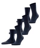 FALKE Run 3-Pack eenkleurig katoen multipack sokken unisex blauw - maat 44-45