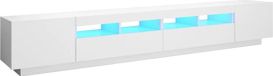 vidaXL Tv-meubel met LED-verlichting 260x35x40 cm wit