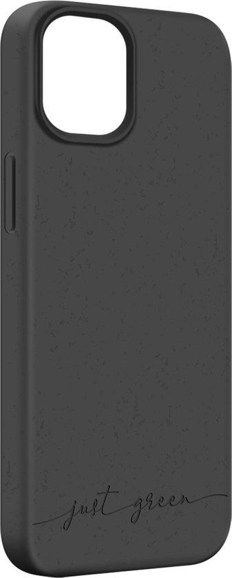 JUST GREEN, Hoesje geschikt voor iPhone 14 Plus - Natura Recyclebaar, Zwart
