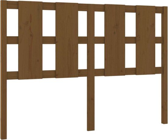vidaXL Hoofdbord 145,5x4x100 cm massief grenenhout honingbruin