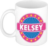 Bellatio Decorations Kelsey Koffiemok / Beker 300 ml - Keramiek - Multi