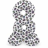 Folat Staande Folieballon Cijfer 8 Bright Panther - 72 cm
