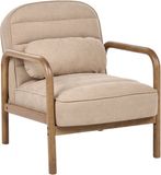 Beliani AGGER - Fauteuil - Beige - Stof
