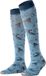 FALKE Rose Brush Kniekousen Dames Blauw - Maat 35-38