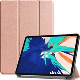 Lunso 3-Vouw sleepcover hoes - Geschikt voor iPad Pro 12.9 inch (2020) - Rose Goud