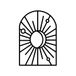 Hanah Home Stijlvol zwart decoratief metalen wandaccessoire, 70 x 47 cm