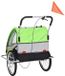 Poussette avec siège auto – Poussette multifonctionnelle 2-en-1 – Poussette pour enfants – 2 plis – Avec fermeture velcro – Vert et gris