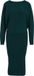 WE Fashion Dames fijngebreide midi jurk met boothals
