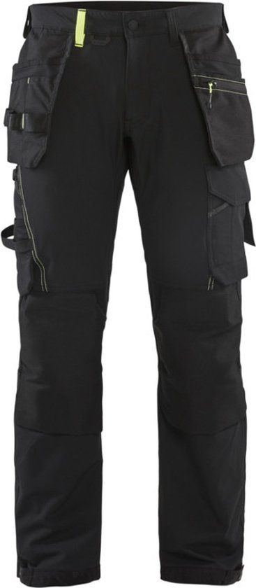 Blåkläder Werkbroek met 4-weg stretch 1522-1645 - Zwart/High Vis Geel - C56