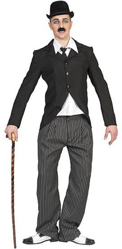 Funny Fashion Charlie Chaplin Kostuum Man Maat 56-58