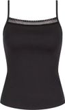 Sloggi Women GO Ribbed Spaghetti Top - dames singlet - zwart