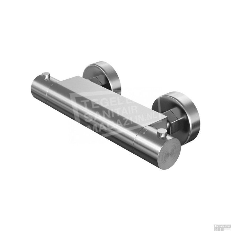 Brauer Opbouw Douchekraan Brushed Thermostatisch Geborsteld Nikkel