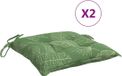 vidaXL Stoelkussens 2 st bladpatroon 50x50x7 cm stof