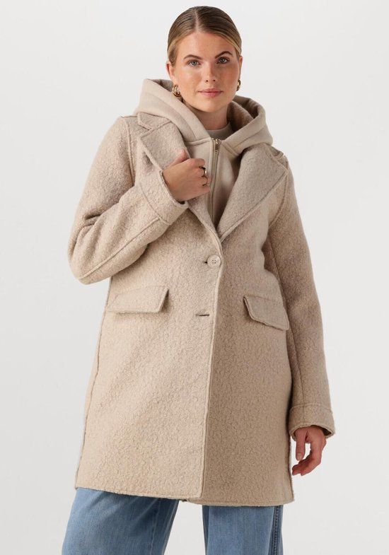 NUKUS Inna Jacket Boucle Winterjas Dames - Beige - Maat XXL