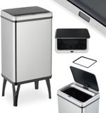 Relaxdays Vuilnisbak met sensor - op poten - 40 liter - vuilniszakhouder - keuken - rvs