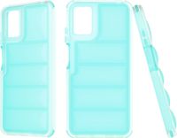 Techsuit Hoesje geschikt voor Motorola Moto E22i / Moto E22 - Wave Shield Shockproof Hard Case Back Cover - Turquoise