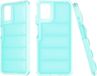 Techsuit Hoesje geschikt voor Motorola Moto E22i / Moto E22 - Wave Shield Shockproof Hard Case Back Cover - Turquoise