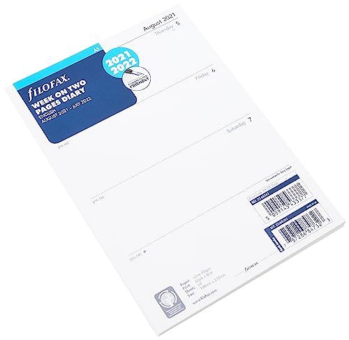 Filofax A5 Week op twee pagina's Engels middenjaar dagboek