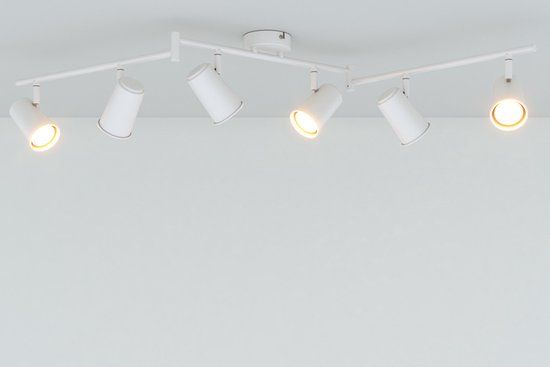 HOFTRONIC Riga Witte LED Plafondlamp 6 Spots