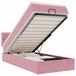 vidaXL Ottoman Bed with Mattress Velvet Pink 90x200cm