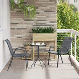 vidaXL Bistro Set Grijs Staal