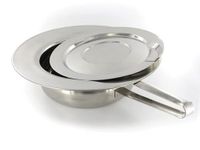 Tas Roestvrijstalen tas met deksel, 320 x 85 mm, met handvat
