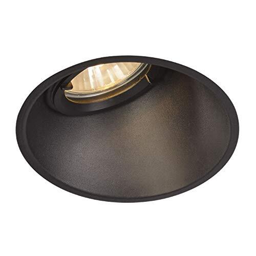 SLV plafondinbouwarmatuur HORN-A/spot, schijnwerper, plafondspot, plafondarmatuur, inbouwarmatuur led, binnenverlichting / GU10 IP20/IP44 50 W zwart